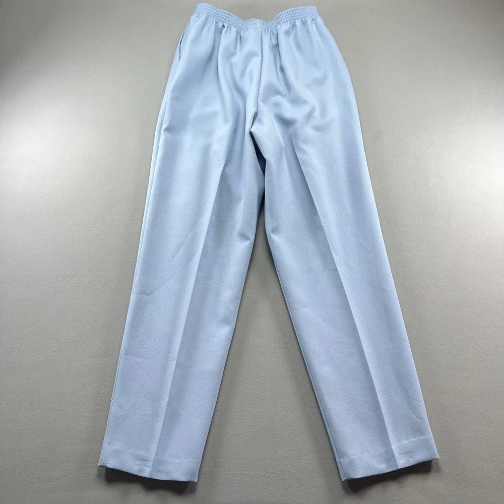 Alfred Dunner 2 Piece Pant Suit Set Women 12 Blue Notch Lapel Formal Office Wear